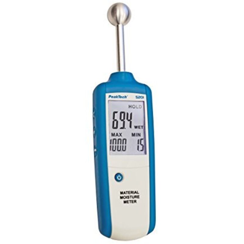 foto del prodotto 5201 misuratore di umidità, igrometro per edilizia, indicatore di umidità del legno, parete, gesso, gesso, muratura - profondità di misurazione