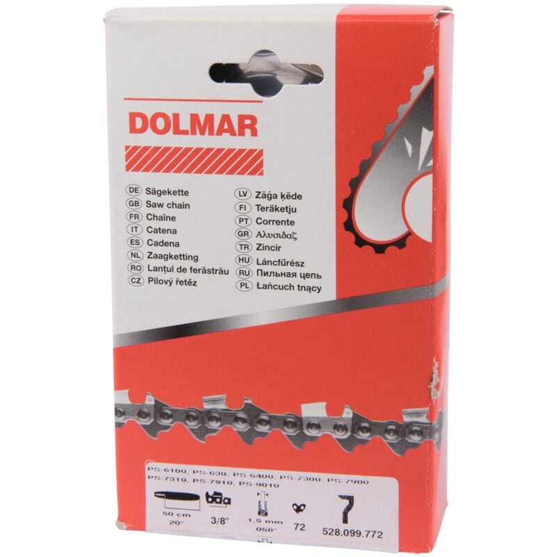foto del prodotto 528099772 catena s 70 motosega 20 50cm 72 maglie 3 8 1,5mm dolmar