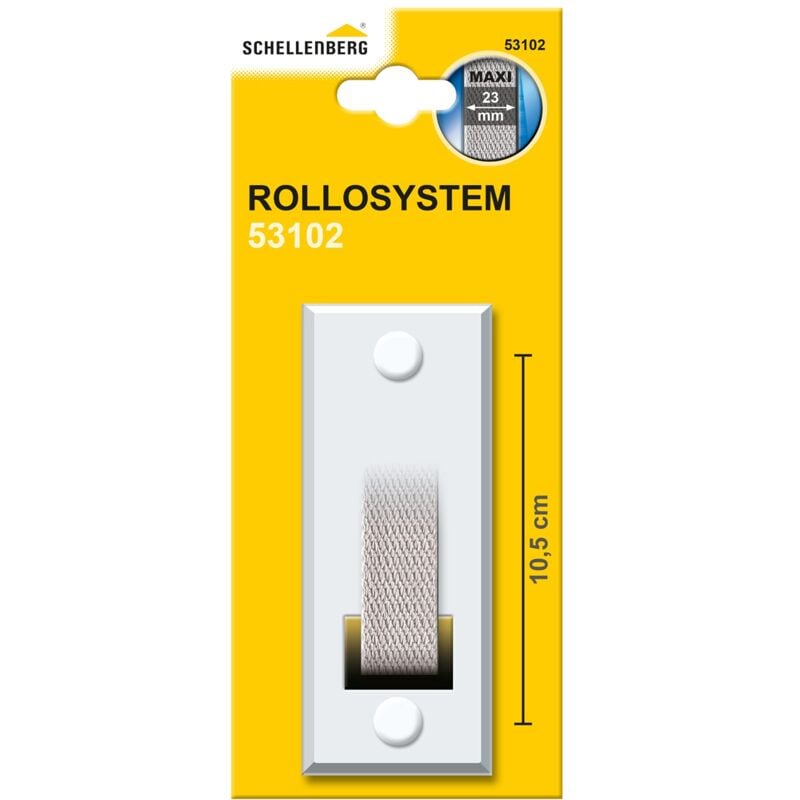 immagine 0 del prodotto 53102 placca tapparelle avvolgibili standard maxi 23 mm di larghezza del nastro, piastra tapparella con spaziatura dei fori 10,5 cm, bianco