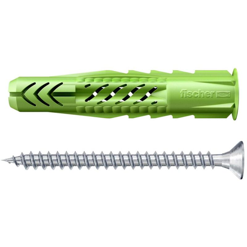 foto del prodotto 532708 ux green 8 x 50 r s k nv tassello universale 50 mm 8 mm 1 kit fischer