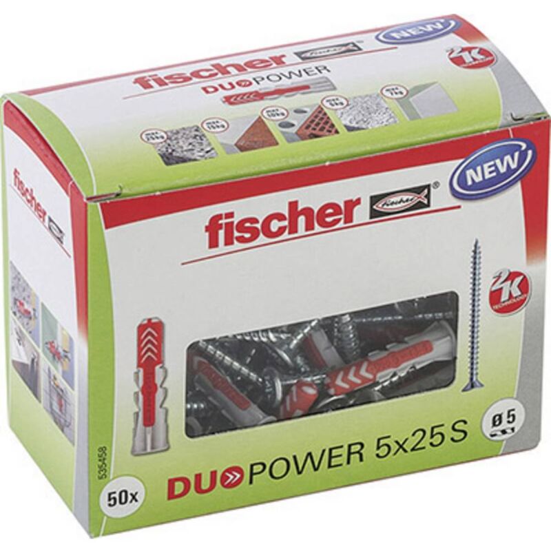 foto del prodotto 535458 duopower 5x25 s ld tassello a 2 componenti 25 mm 5 mm 50 pz. fischer