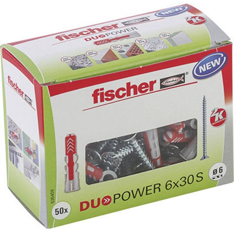 foto del prodotto 535459 duopower 6x30 s ld tassello a 2 componenti 30 mm 6 mm 50 pz. fischer