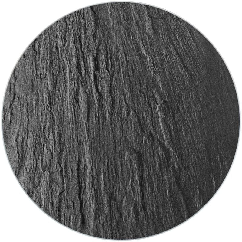 foto del prodotto 53981100 sottopentola rotondo in ardesia per pentole, padelle, vetro temperato silicone, nero wenko