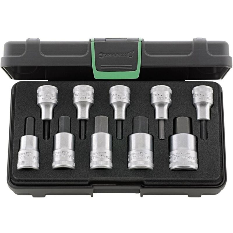 foto del prodotto 54 10 kn 96031508 brugola interna kit inserti giravite a bussola 10 parti 1 2 12.5 mm stahlwille