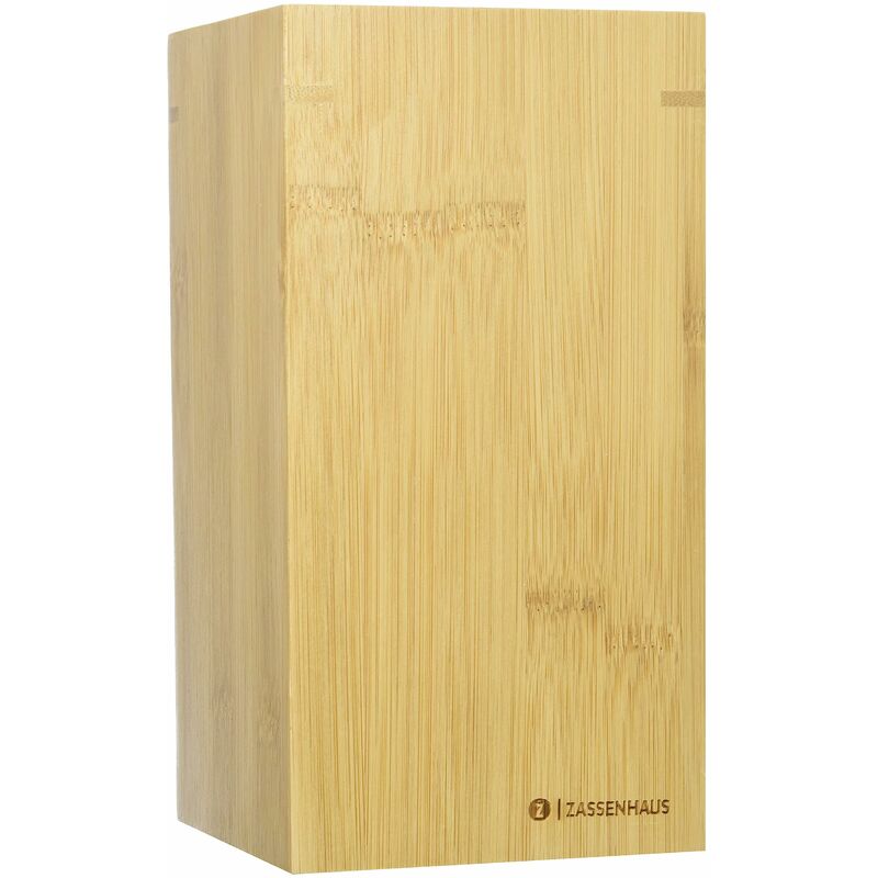 foto del prodotto 54163 blocco portacoltelli in bamb rettangolare, bamb , marrone, 12 x 12 x 23 cm zassenhaus