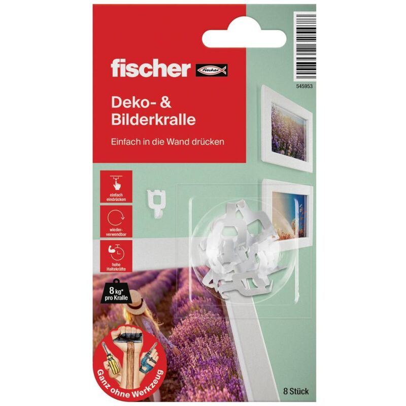 foto del prodotto 545953 gancio di immagini 8 pz. 8 pz. fischer