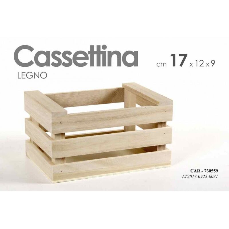foto del prodotto 54x cassetta decoupage portapane portaspezie in legno cm 17 x 12 x 9 h