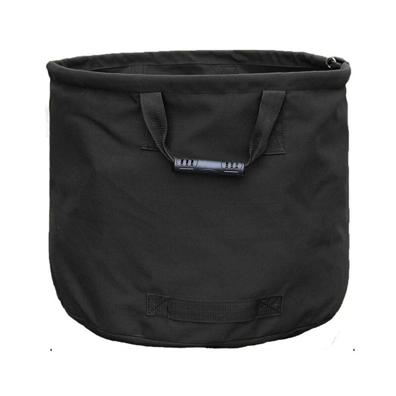 foto del prodotto 54x45cm nero 125l heavy duty garden bag con manici, militare canvas leaf collector bag