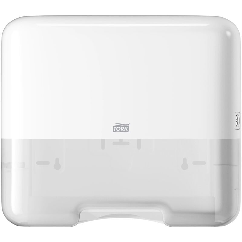 foto del prodotto 553100 dispenser mini per asciugamani piegati a v c, bianco, elevation design, compatibile con sistema h3 tork