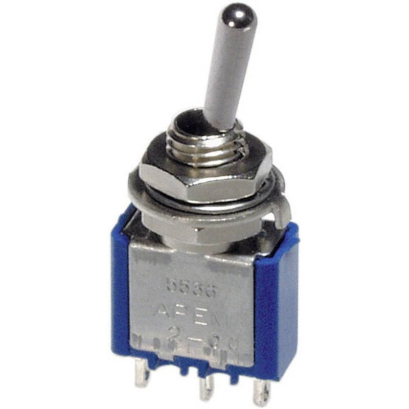foto del prodotto 5537a 5537a interruttore a levetta 250 v ac 3 a 1x on off on momentaneo 0 momentaneo 1 pz. apem