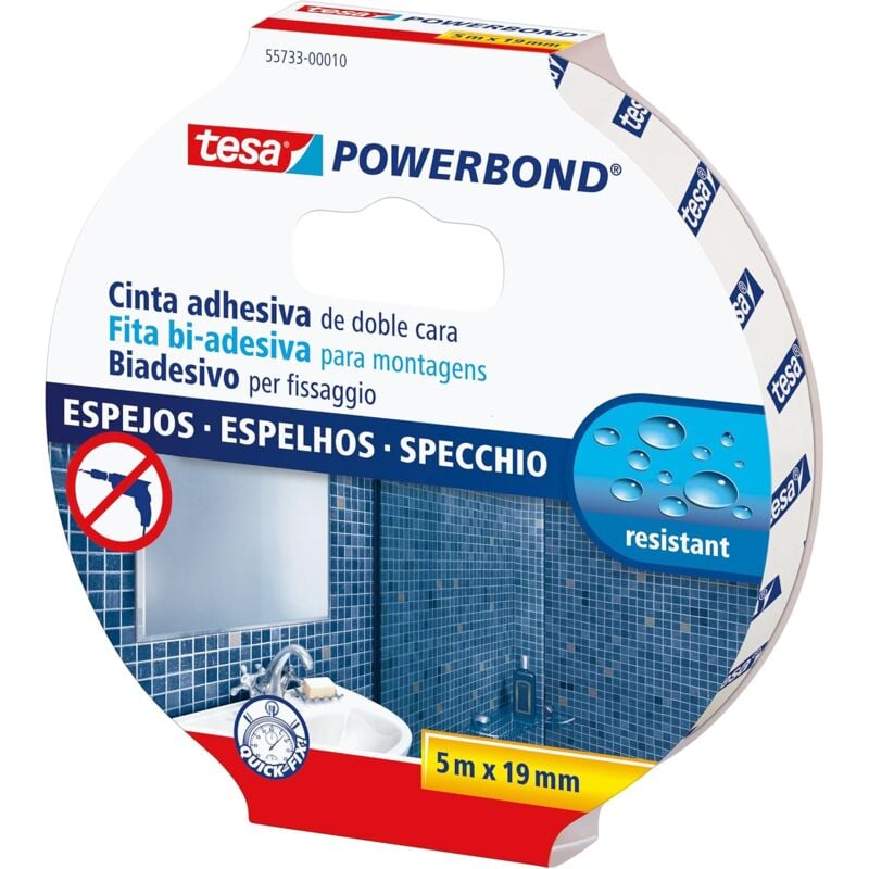 foto del prodotto 55733 nastro forte biadesivo powerbond specchi tesa