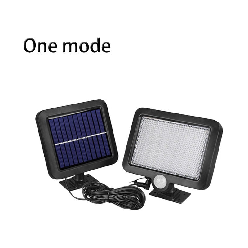 foto del prodotto 56 led bianchi luce solare di sicurezza impermeabile per giardino, patio e parcheggio potente luce solare per esterni con sensore di movimento
