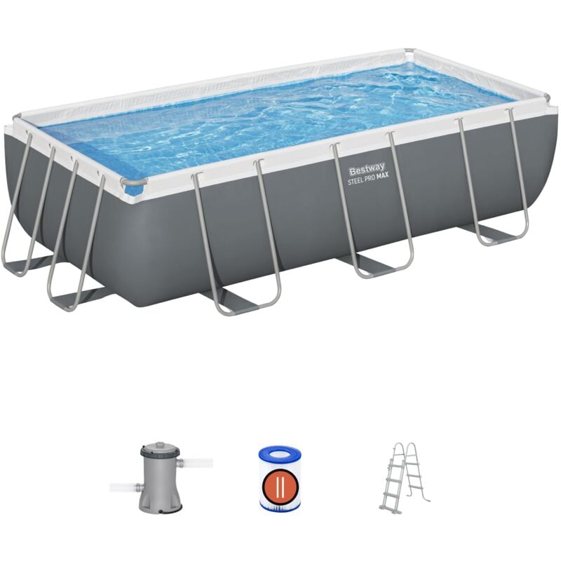 foto del prodotto 56441 7 set piscina fuori terra steel pro max da 404x201x100 cm bestway