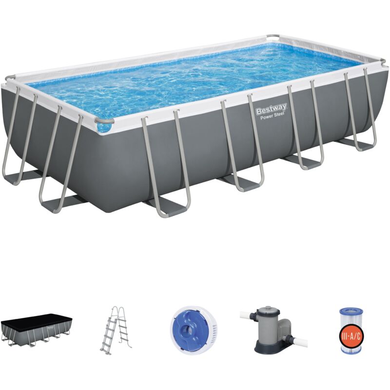 foto del prodotto 56465 5 set piscina fuori terra power steel da 549x274x122 cm bestway