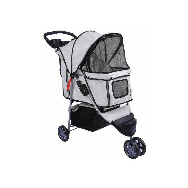 foto del prodotto 5663 0015agrey passeggino per animali con 3 ruote, colore grigio bc elec