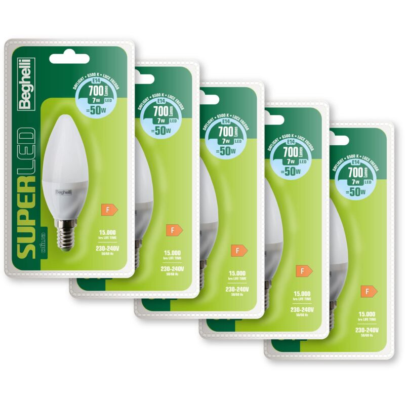 foto del prodotto 56889k, luce fredda 7 w, 5 pz beghelli