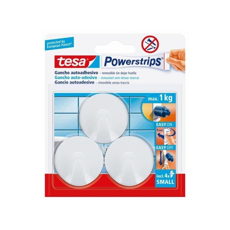 foto del prodotto 57577 ganci adesivi powerstrips small tondi tesa