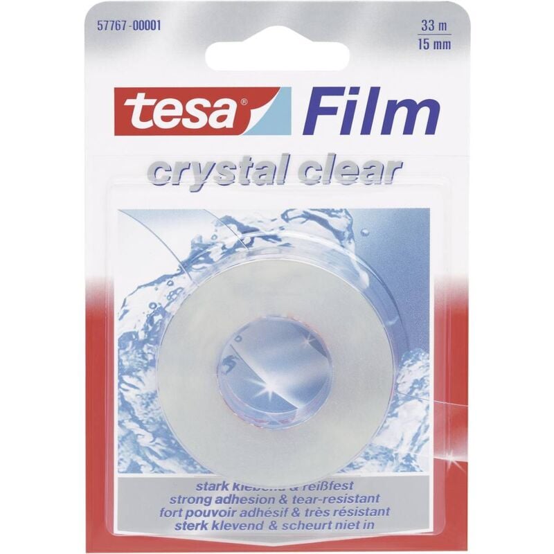 foto del prodotto 57767 00001 01 nastro adesivo film cristallino trasparente l x l 33 m x 15 mm 1 pz. tesa