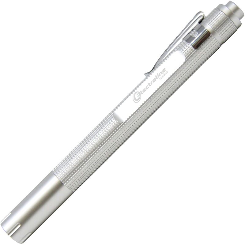 foto del prodotto 58044 torcia stilo led penlight torcia di ispezione uso professionale 30 lumen, design di alluminio e ideale come torcia da lavoro. electraline
