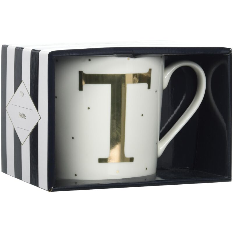 foto del prodotto 5909.046 tazza con manico, in porcellana, 300 ml, con scritta t, 1 pezzo confezione da 1 depesche