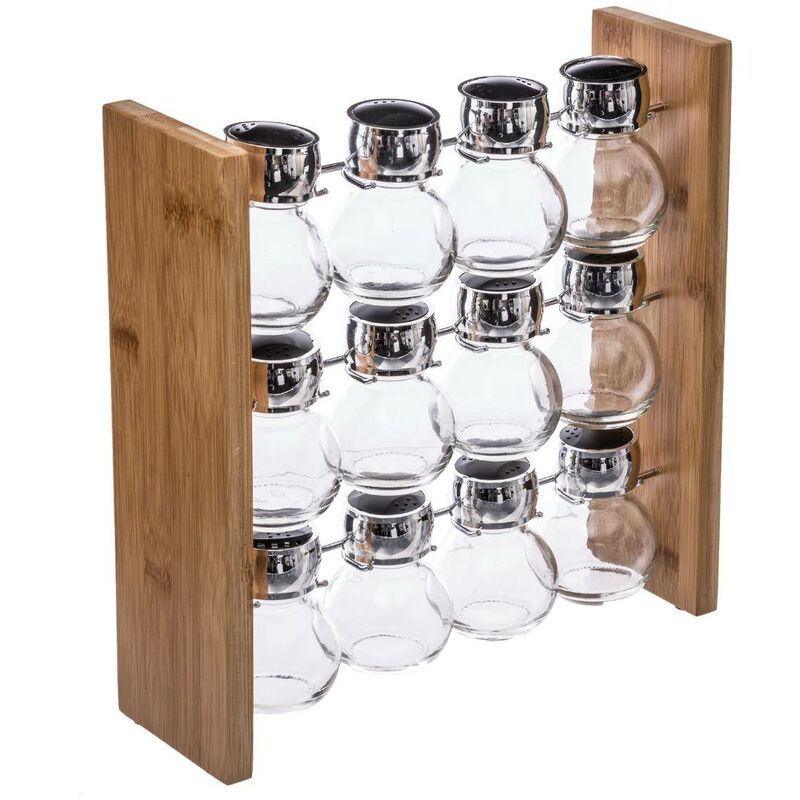 foto del prodotto 5five simply smart 12 barattoli di spezie in bamb 5five