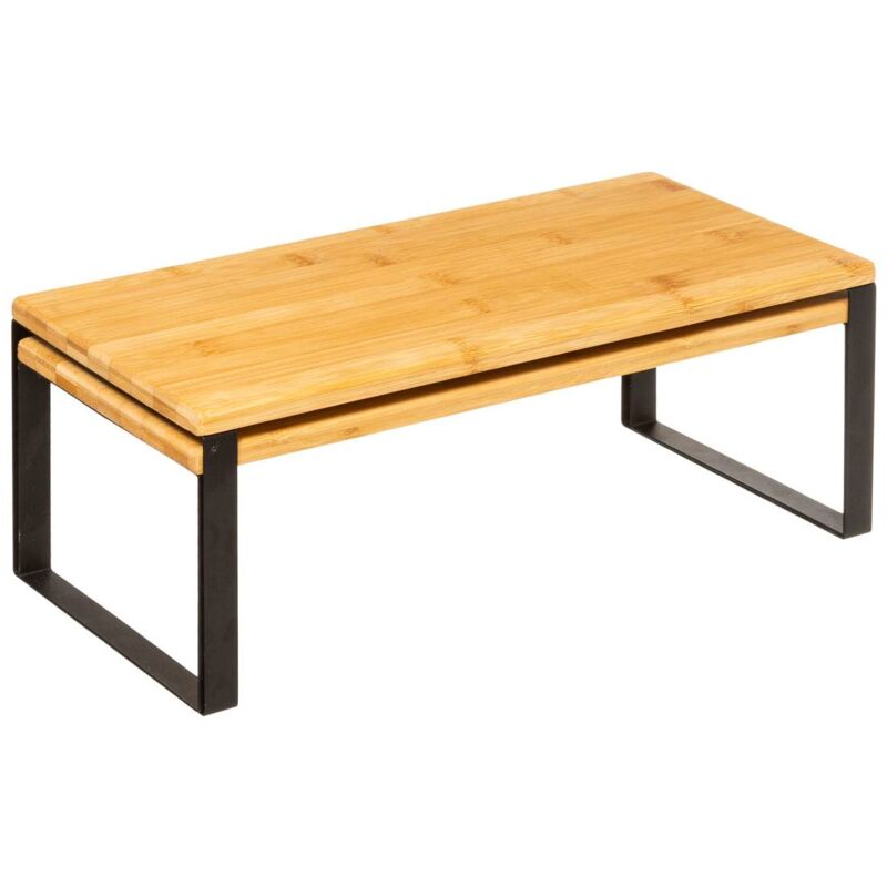 foto del prodotto 5five simply smart - 2 ripiani in bambù nera - 5five