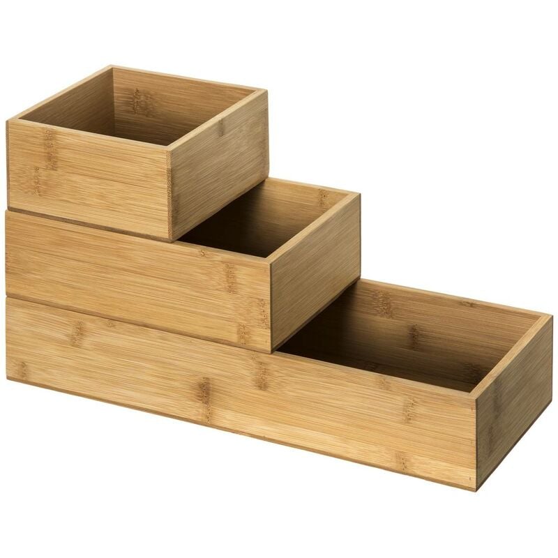 foto del prodotto 5five simply smart 3 organizer impilabili in bamb 5five