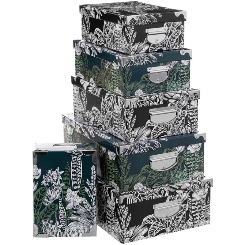 foto del prodotto 5five simply smart 6 scatole angolari in metallo multicolore blackflora 5five