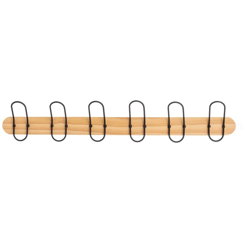 foto del prodotto 5five simply smart appendiabiti a 6 teste in legno e metallo 5five