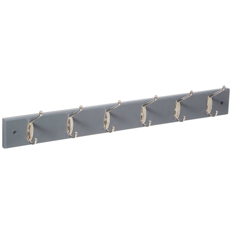 foto del prodotto 5five simply smart appendiabiti a 6 teste in legno e metallo, grigio 5five