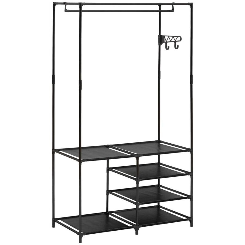 foto del prodotto 5five simply smart appendiabiti in metallo nero intissa a 4 livelli h160cm 5five