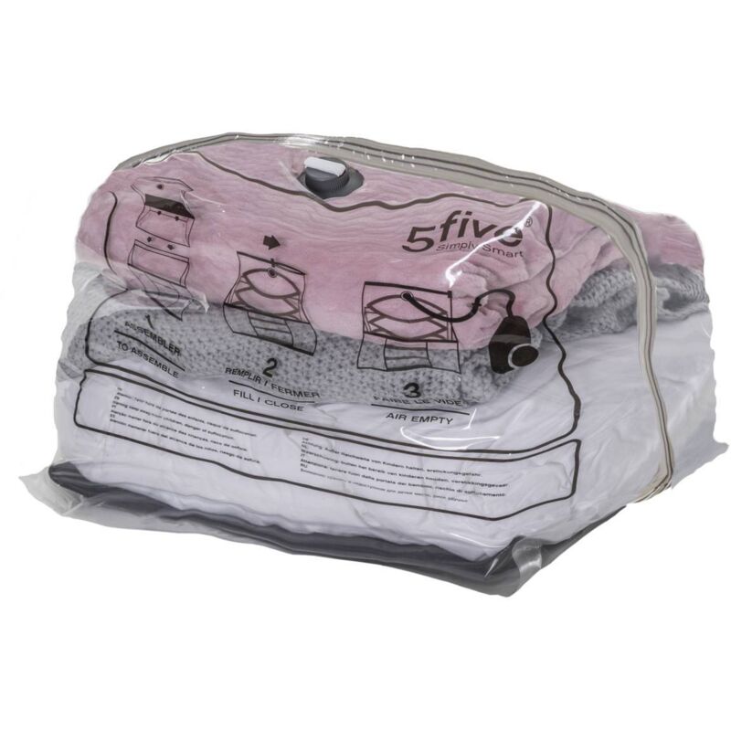 foto del prodotto 5five simply smart - borsa portaoggetti per compressore cube 80cm trasparente