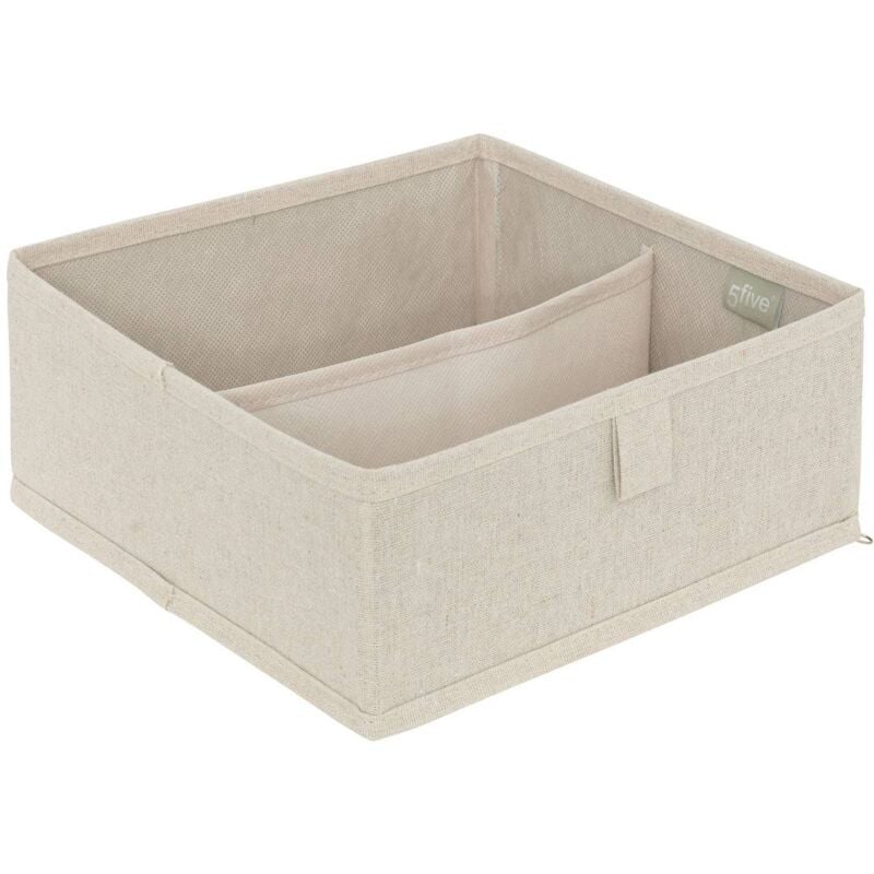 foto del prodotto 5five simply smart - cassetto portaoggetti groomy 2 scomparti beige 24x10,2cm - 5five
