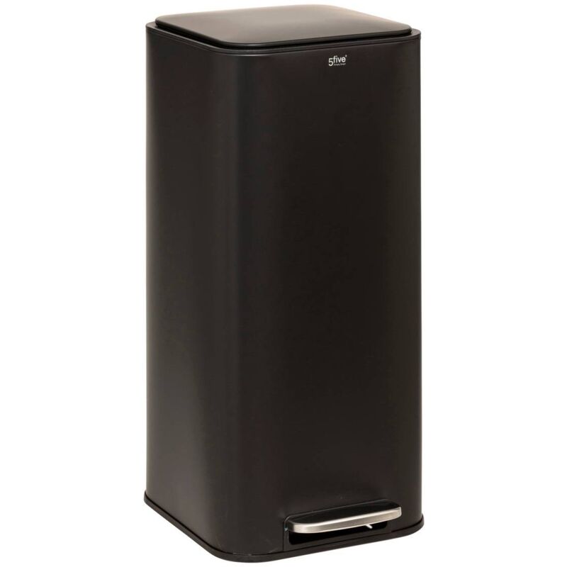 foto del prodotto 5five simply smart - cestino delta in metallo nero 30l - 5five