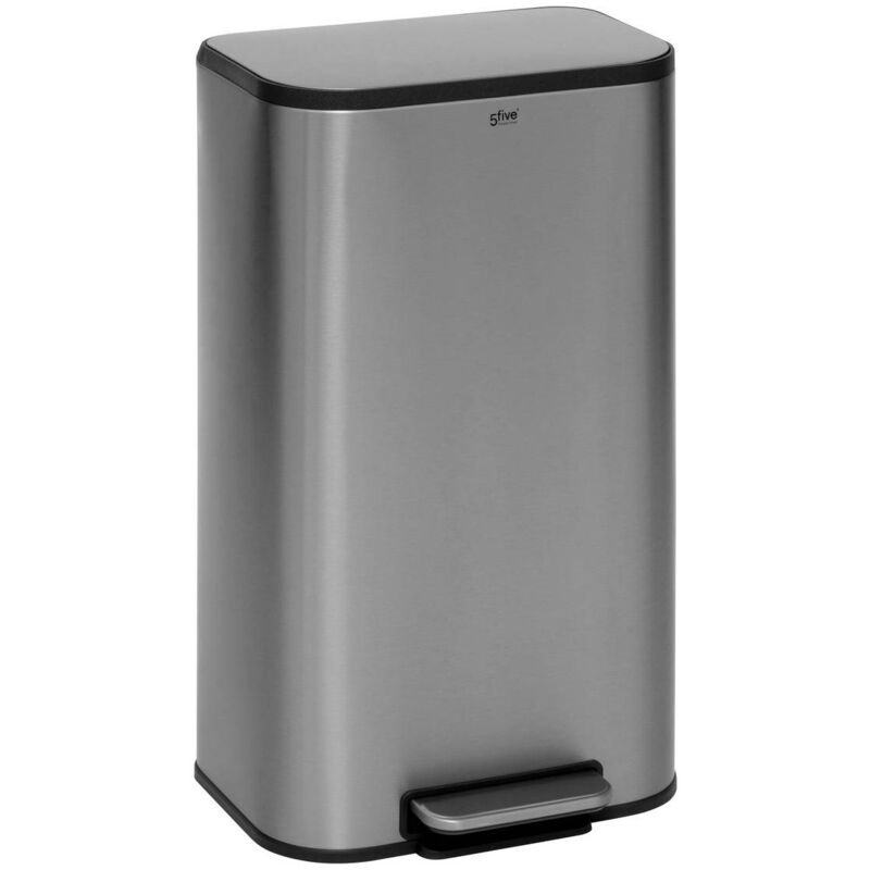 foto del prodotto 5five simply smart - cestino in acciaio inox con finitura opaca 30l - 5five