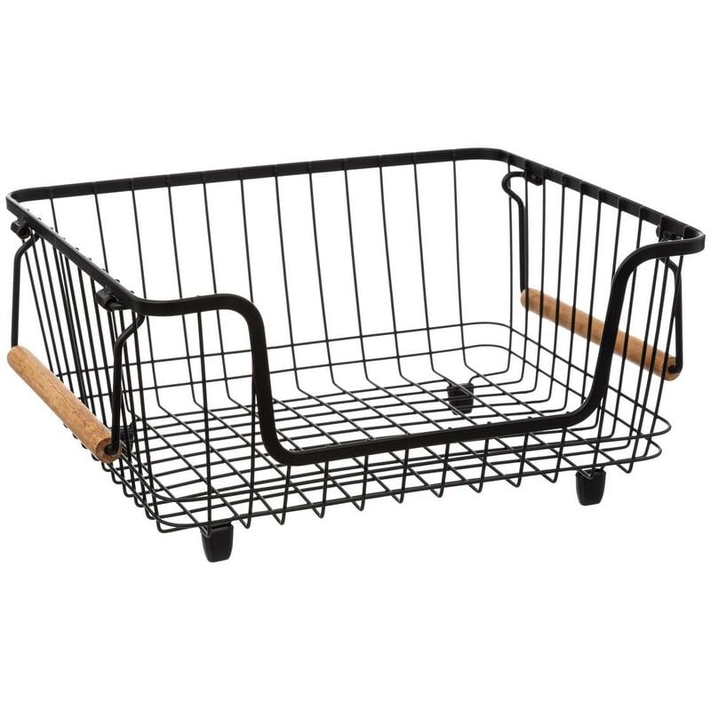 foto del prodotto 5five simply smart - cestino in metallo impilabile blackwood di medie dimensioni - 5five