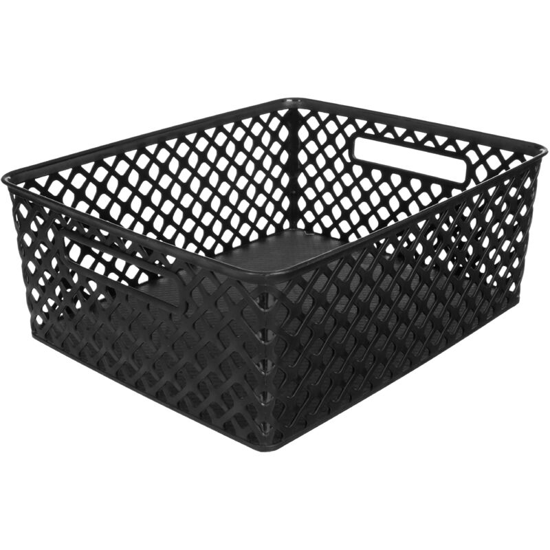 foto del prodotto 5five simply smart - cestino in plastica da 4l folk nero - 5five