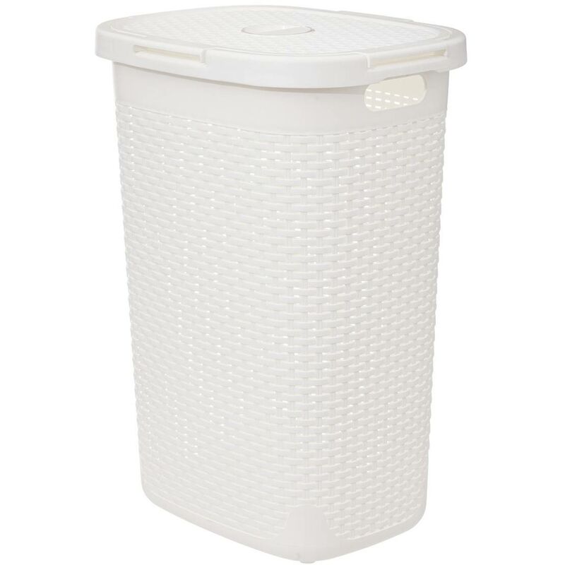 foto del prodotto 5five simply smart cestino in rattan 60l bianco 5five