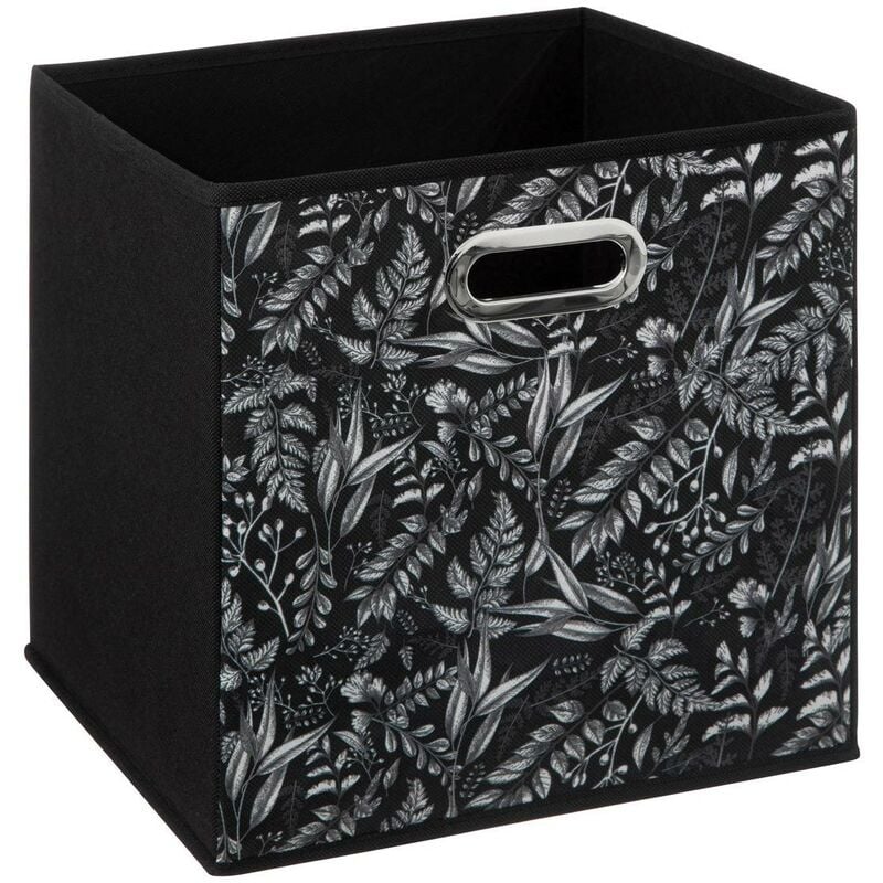 foto del prodotto 5five simply smart cestino in tessuto 31x31 cm nero con motivi mix n modul 5five