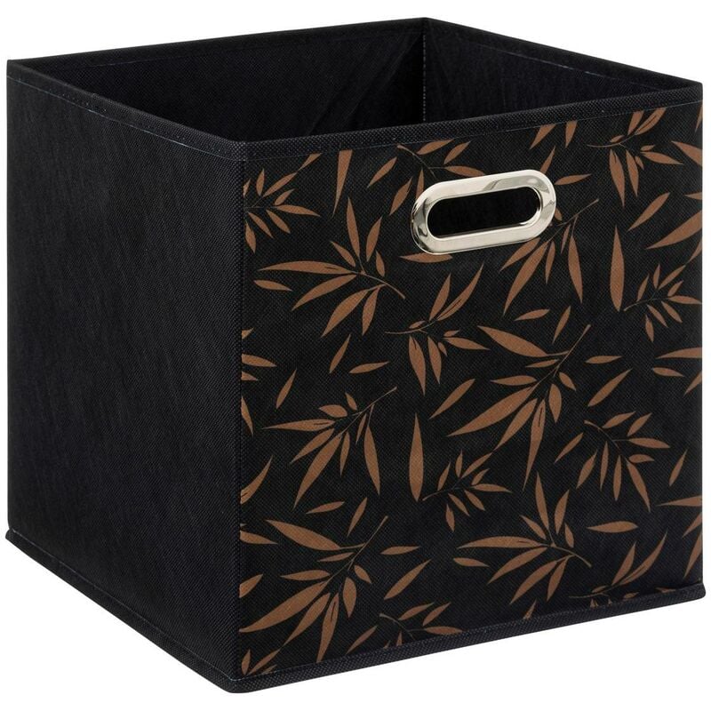 foto del prodotto 5five simply smart cestino in tessuto 31x31 cm nero con motivi mix n modul 5five