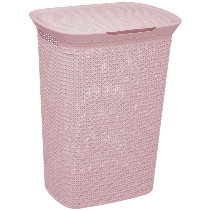 foto del prodotto 5five simply smart cesto per la biancheria in plastica scandinavo rosa 57l 5five