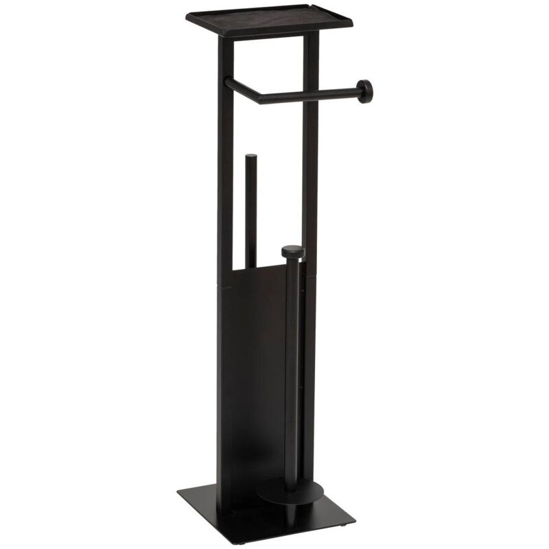 foto del prodotto 5five simply smart dispenser in vetro con riserva e spazzola nera 19,5x18cm 5five