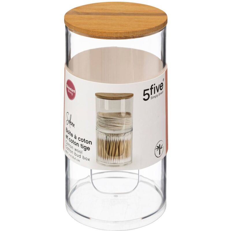 foto del prodotto 5five simply smart dispenser per cotton fioc in bamb selena 5five