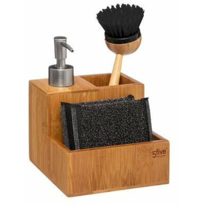 foto del prodotto 5five simply smart distributore di sapone con spazzola e spugna di bamb 5five