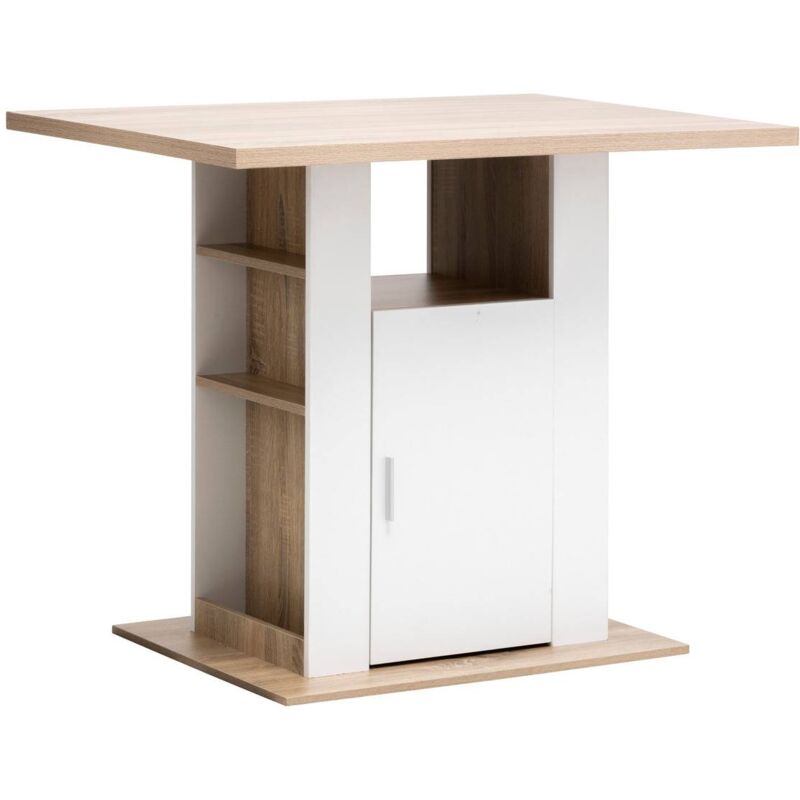 foto del prodotto 5five simply smart isola da cucina bianca effetto legno naturale 90x110cm 5five