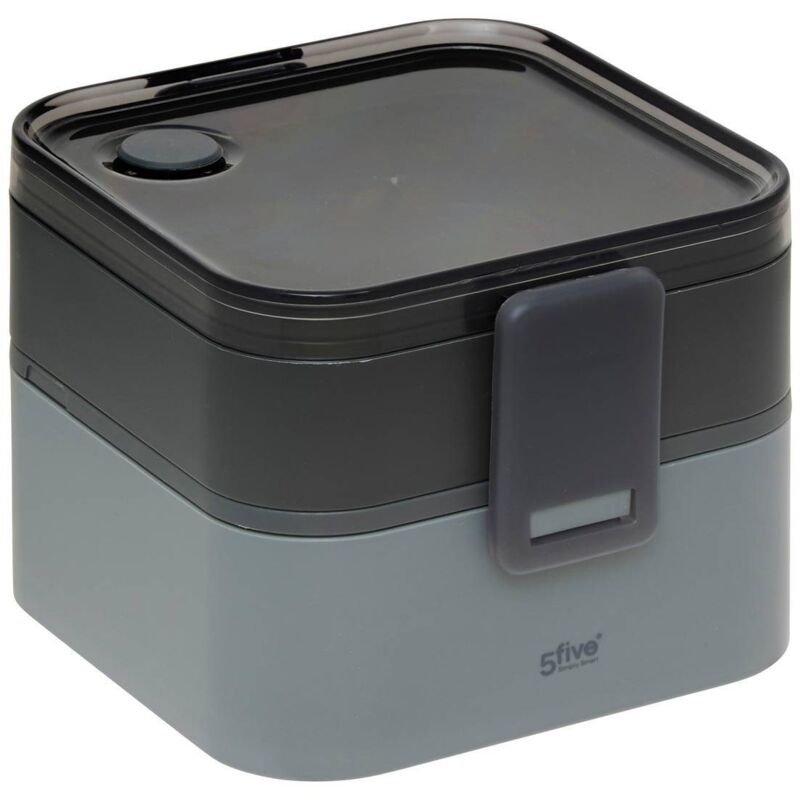 foto del prodotto 5five simply smart lunch box 2 scomparti grigio 1,5l 360 in polipropilene 5five