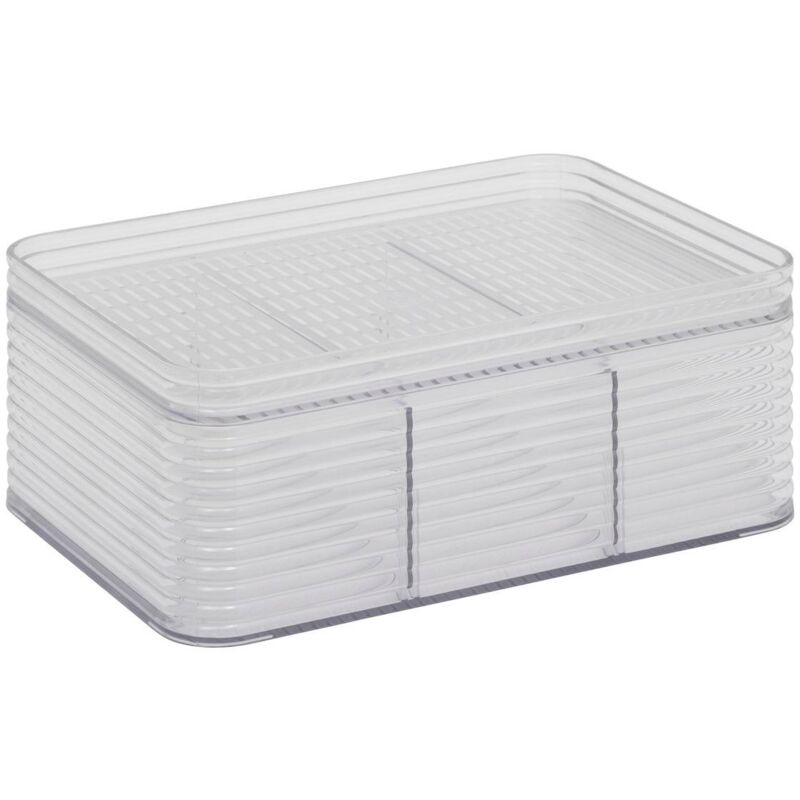 foto del prodotto 5five simply smart organizzatore a 3 scomparti plastor grigio 22,5x15,3 cm 5five