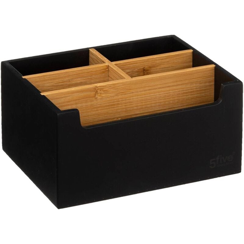 foto del prodotto 5five simply smart - organizzatore natur o a 5 scomparti nero - 5five