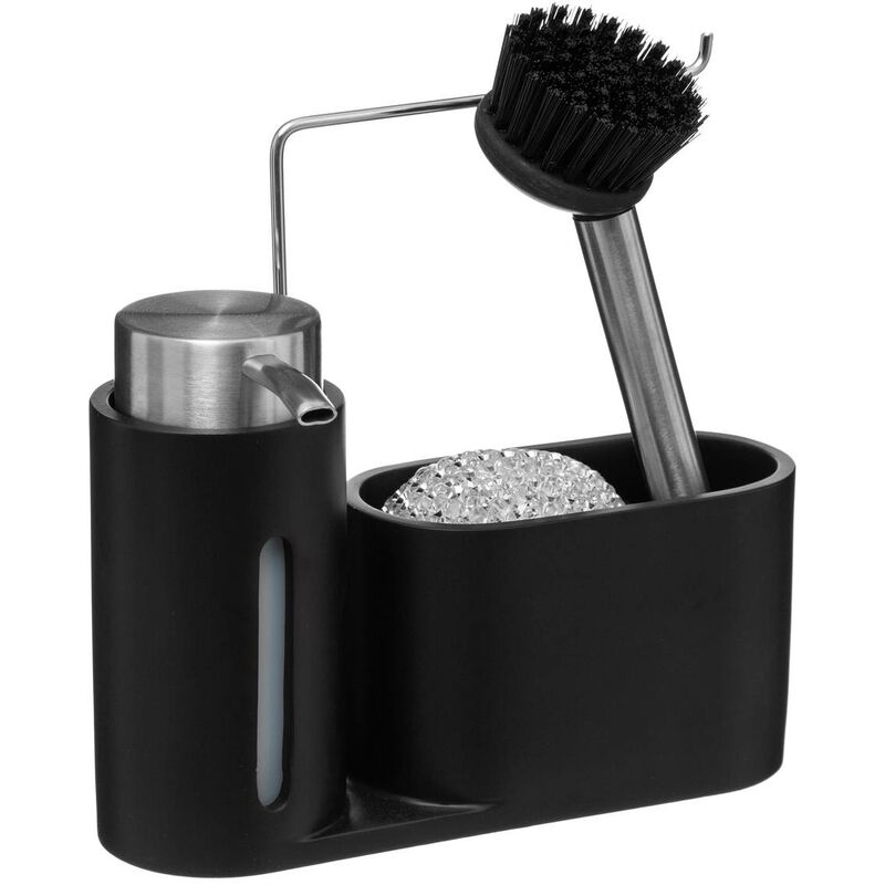 foto del prodotto 5five simply smart organizzatore per lavello con dispenser 150ml nero 5five