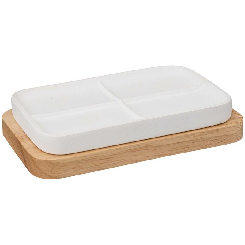 foto del prodotto 5five simply smart portasapone in resina bianca natur o 5five